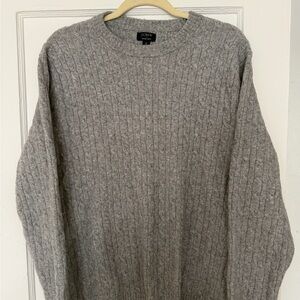 J. Crew Women's Gray Cable Knit Sweater